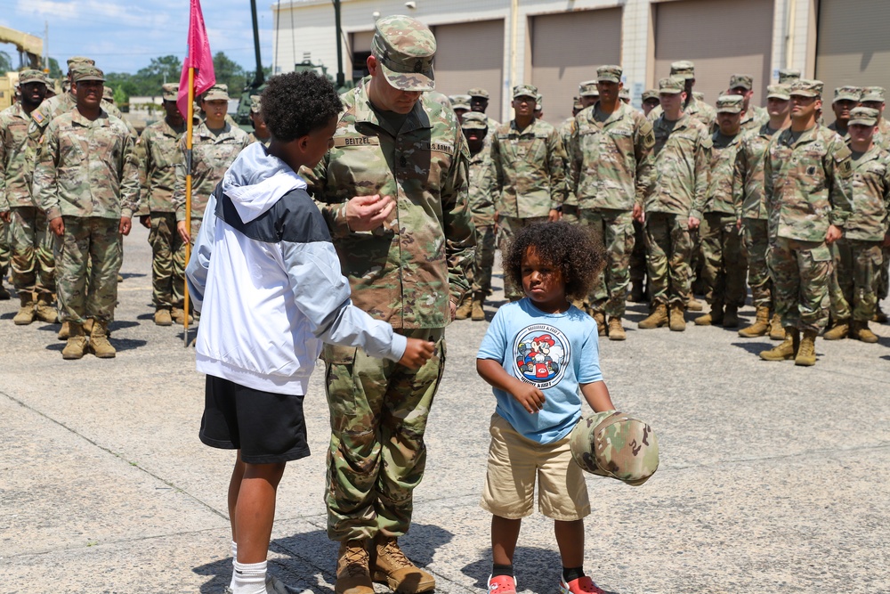 First Seargeants Pass Company Guidon in Change of Command