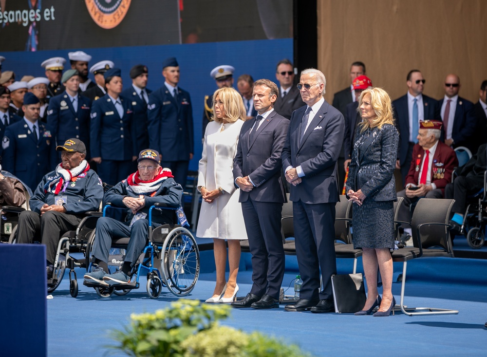 President Biden honors D-Day Vets in Normandy