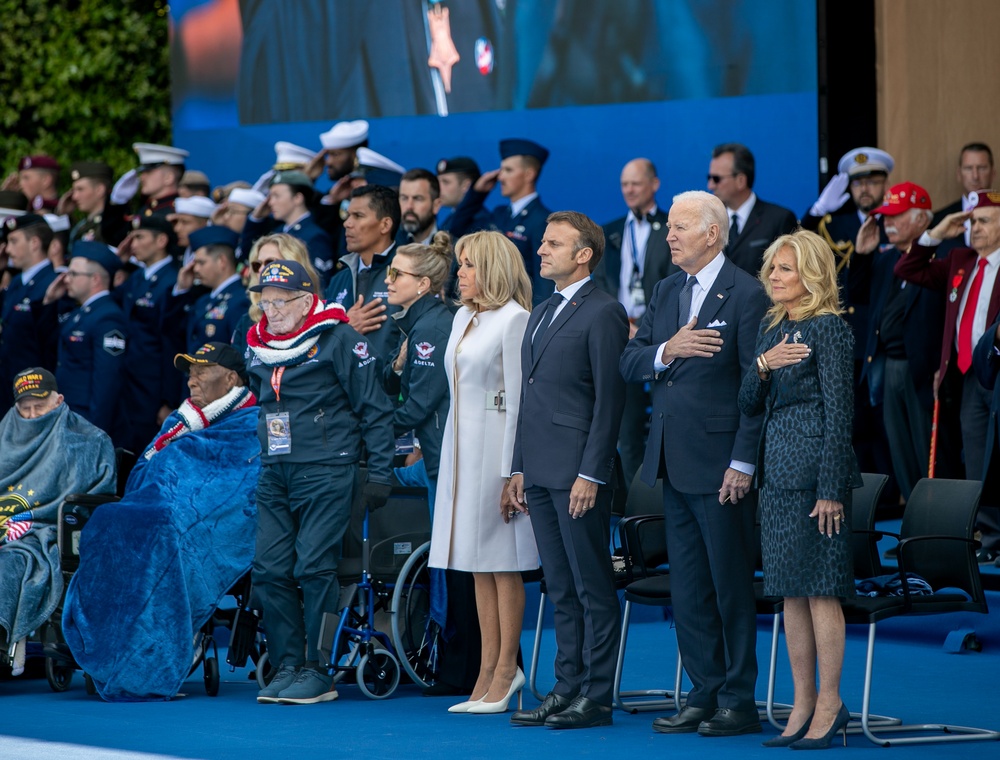 President Biden honors D-Day Vets in Normandy