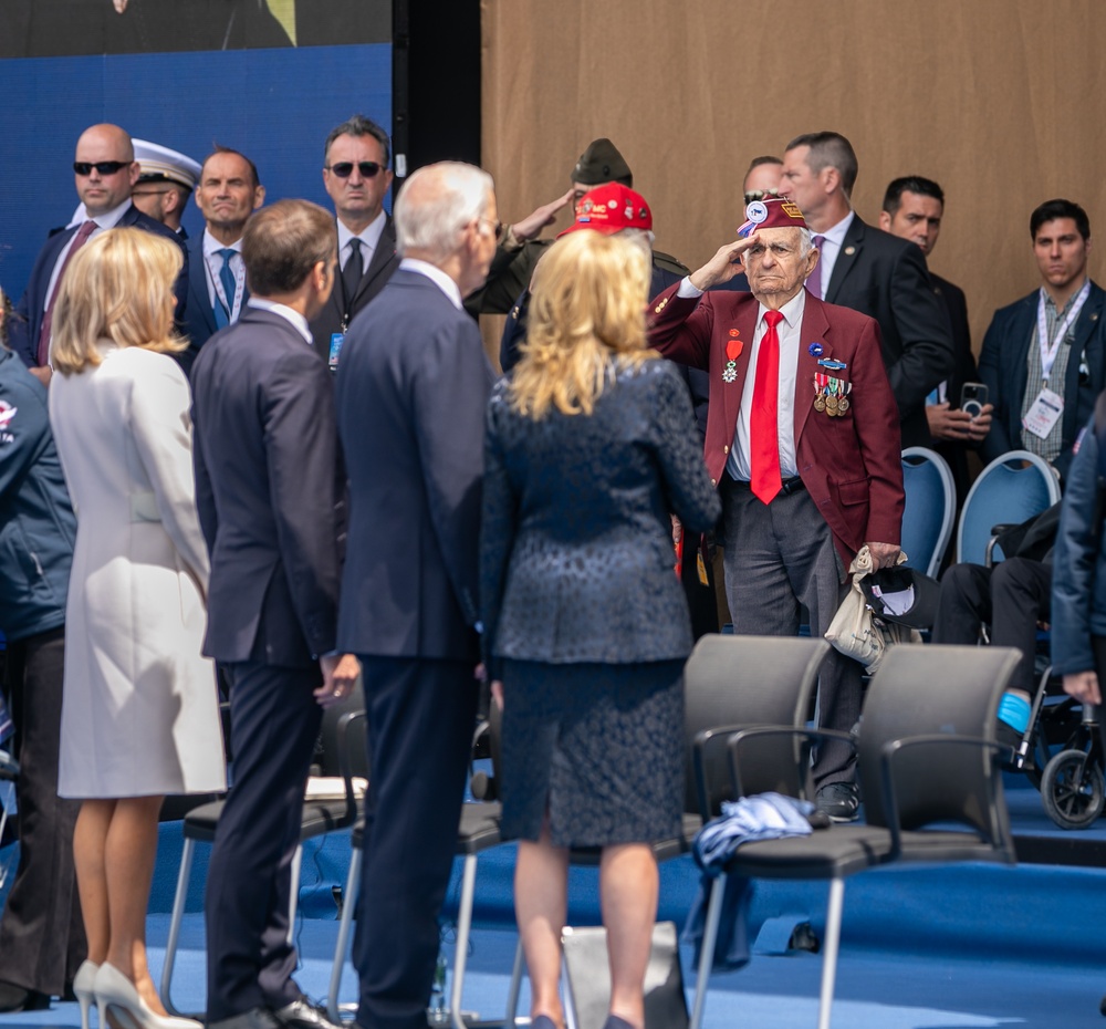 President Biden honors D-Day Vets in Normandy