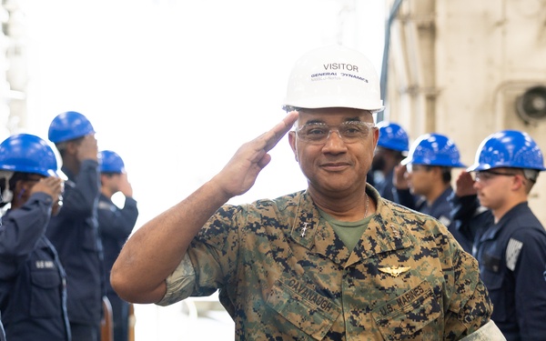 ACMC and MARFORCOM Commander visit USS Arlington (LPD 24) at NASSCO-Norfolk Shipyard
