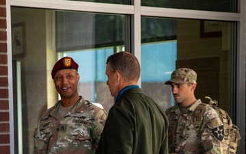 Retired Sgt. Maj. of the Army Michael Grinston visits JBLM