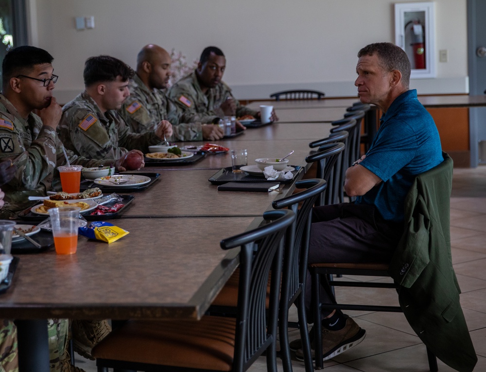 Retired Sgt. Maj. of the Army Michael Grinston visits JBLM