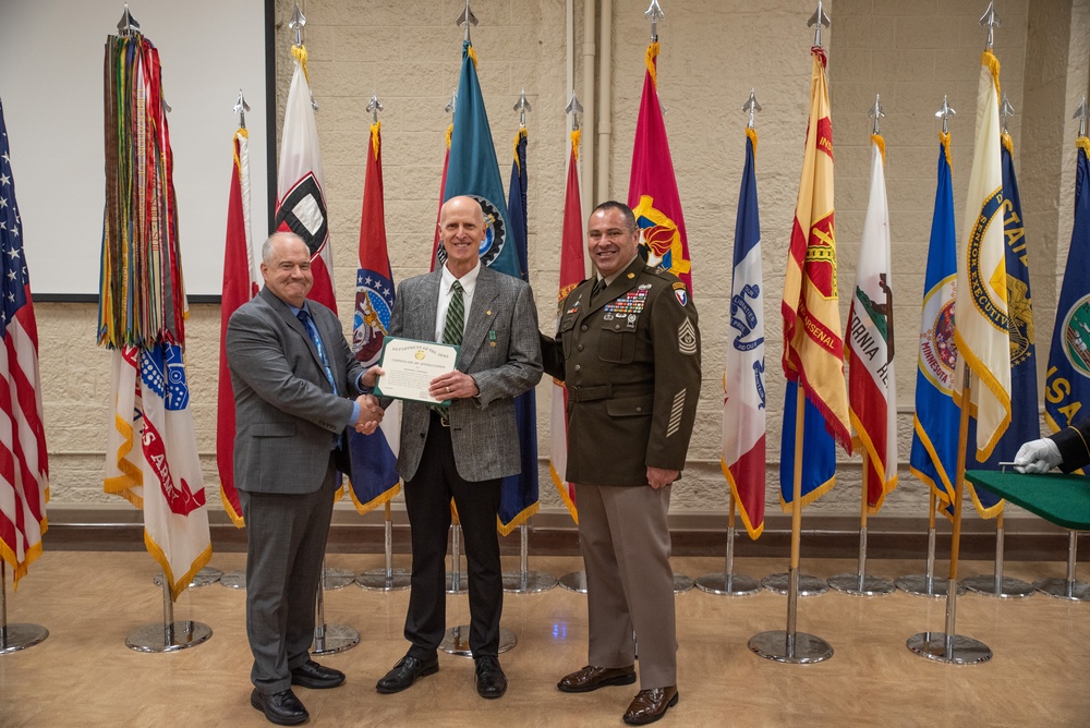 Rock Island Arsenal bids farewell to 1 Soldier and 1 Civilian at retirement ceremony