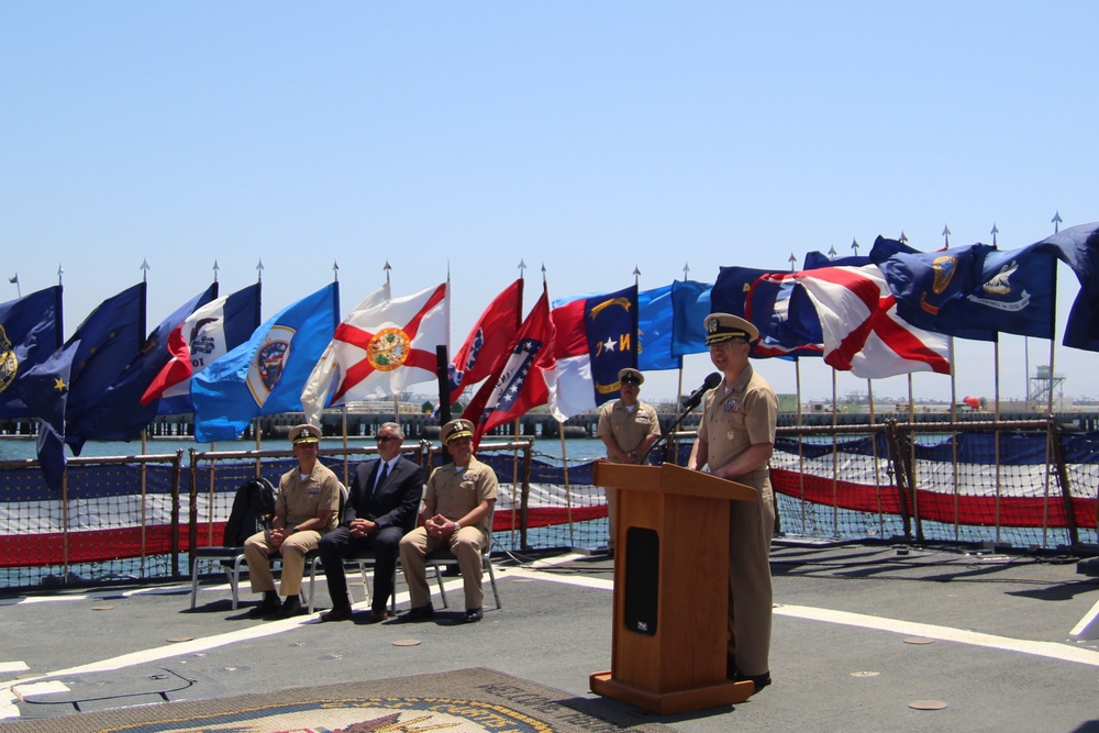 USS Curtis Wilbur (DDG 54) Holds Change of Command Ceremony