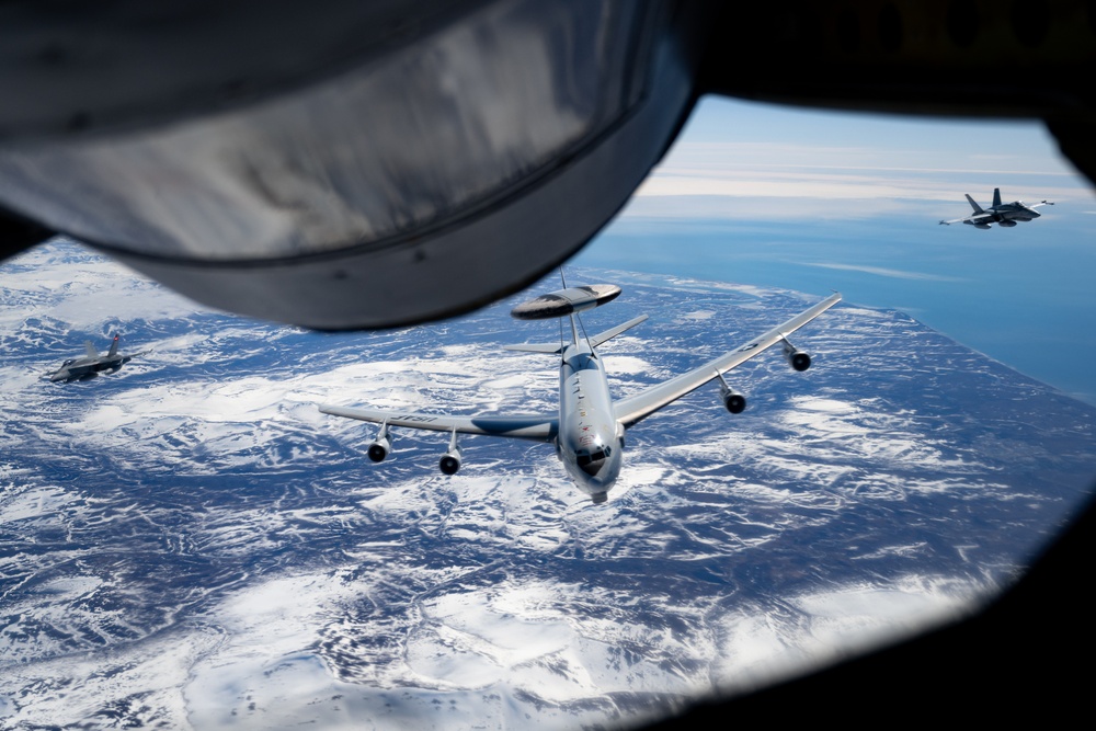 US &amp; Canadian Forces Fly Over Alaska
