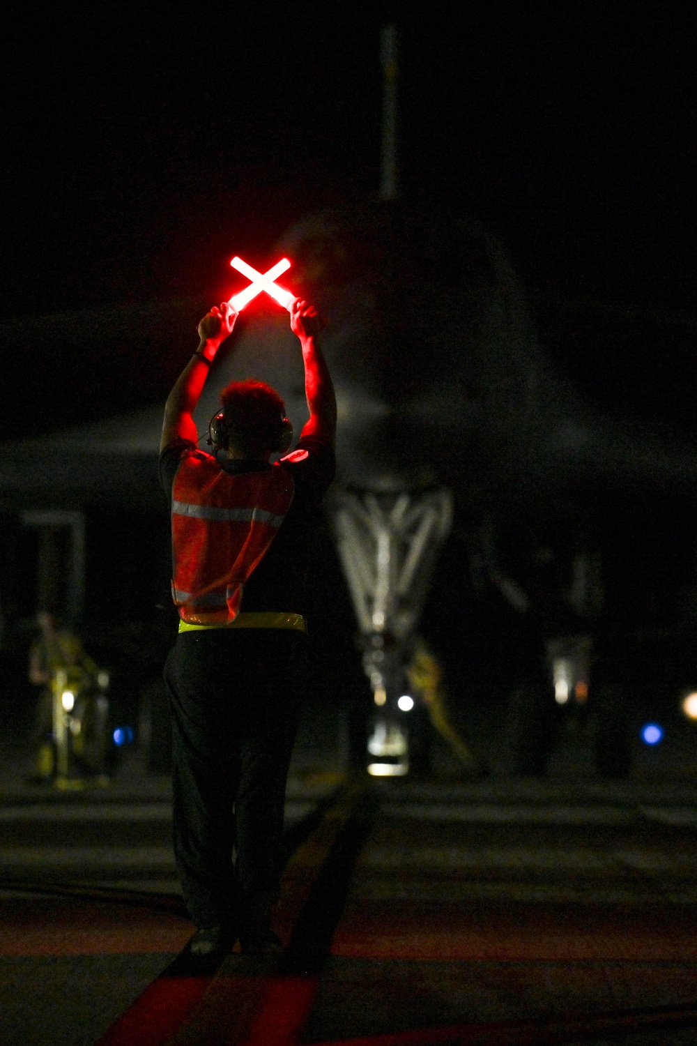 37th Expeditionary Bomb Squadron B-1B Lancer returns from a training mission during BTF 24-6