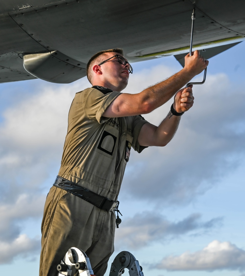 37th Expeditionary Bomb Squadron B-1B Lancer arrives at Andersen Air Force Base during BTF 24-6
