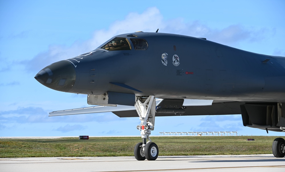 37th Expeditionary Bomb Squadron B-1B Lancer arrives at Andersen Air Force Base during BTF 24-6