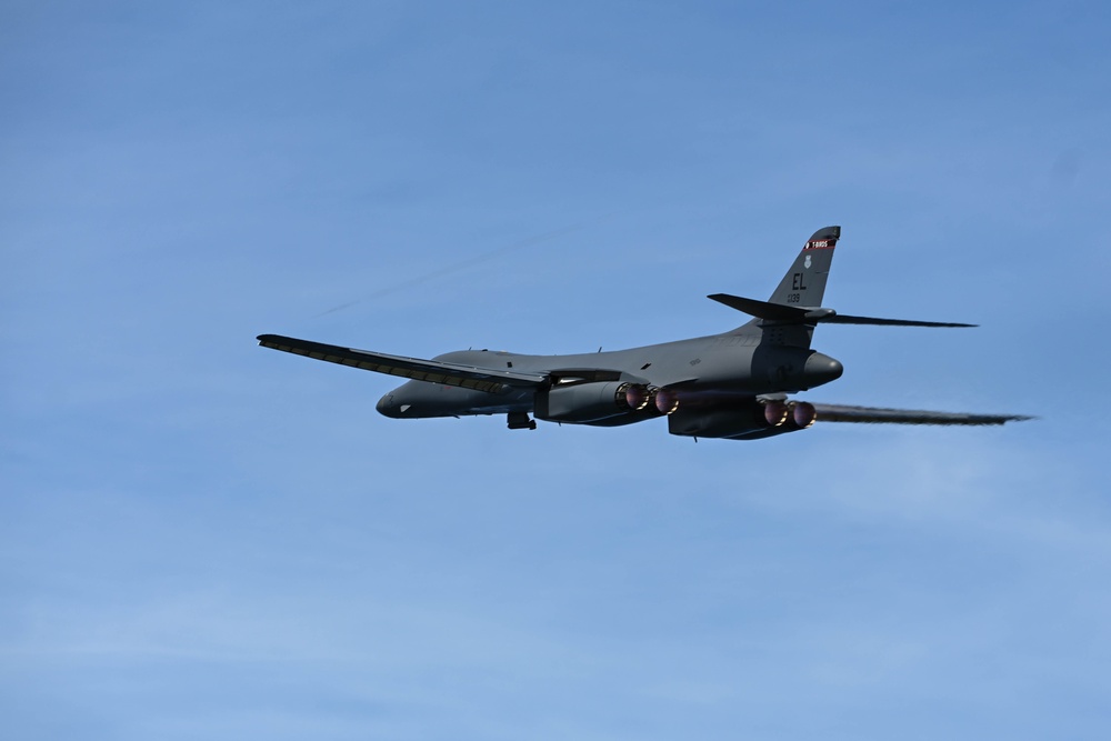 37th Expeditionary Bomb Squadron B-1B Lancer take off at Andersen Air Force Base during BTF 24-6