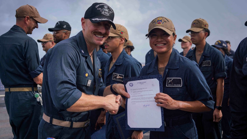 240606 – Frocking Ceremony Aboard USS Harpers Ferry