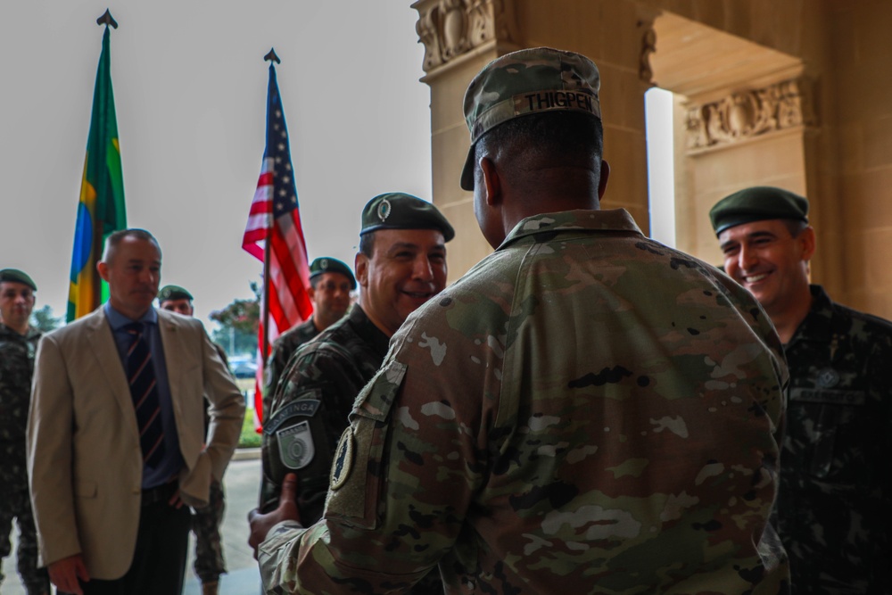 U.S. Army South hosts the Brazilian Army delegation for the 40th annual bilateral staff talks