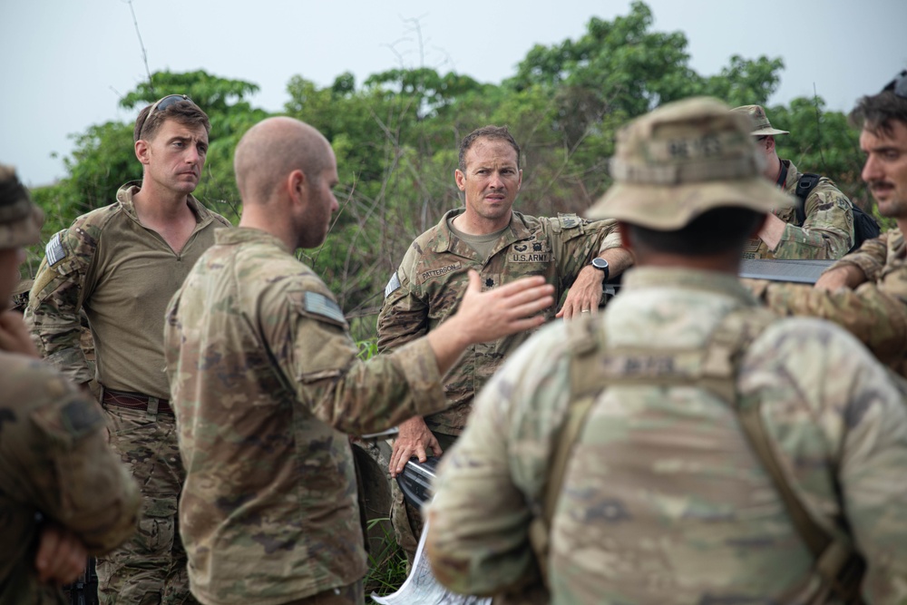 JPMRC-X | 2-27 Infantry Regiment Soldiers plan defensive positions in Tactical Action Center