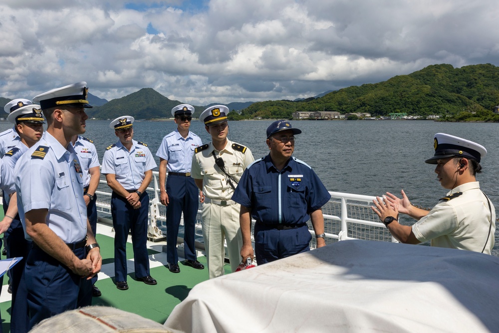 U.S. Coast Guardsmen tour Japanese Coast Guard School