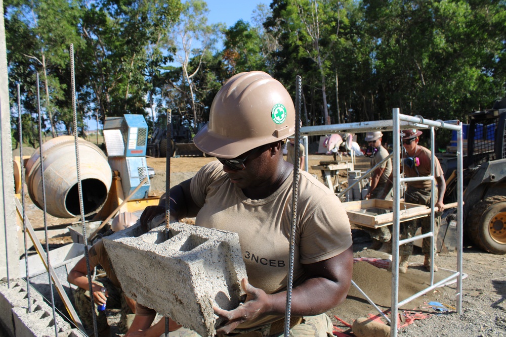 NMCB 4 Builds a School in Palawan