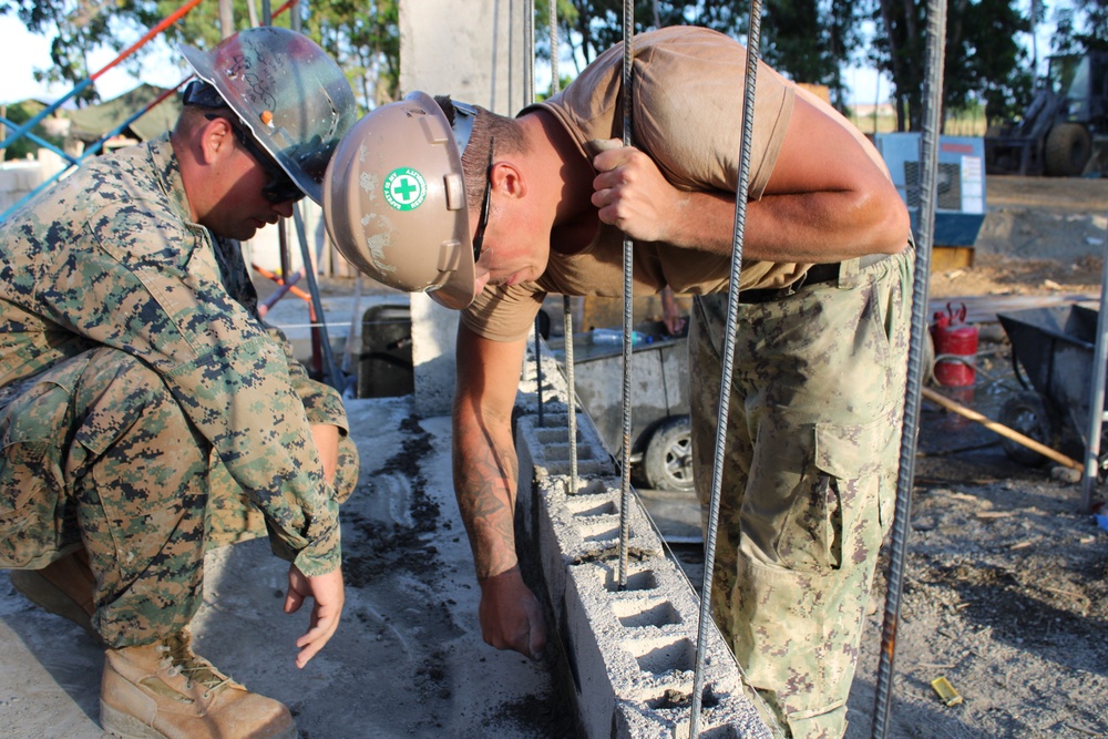 NMCB 4 Builds a School in Palawan