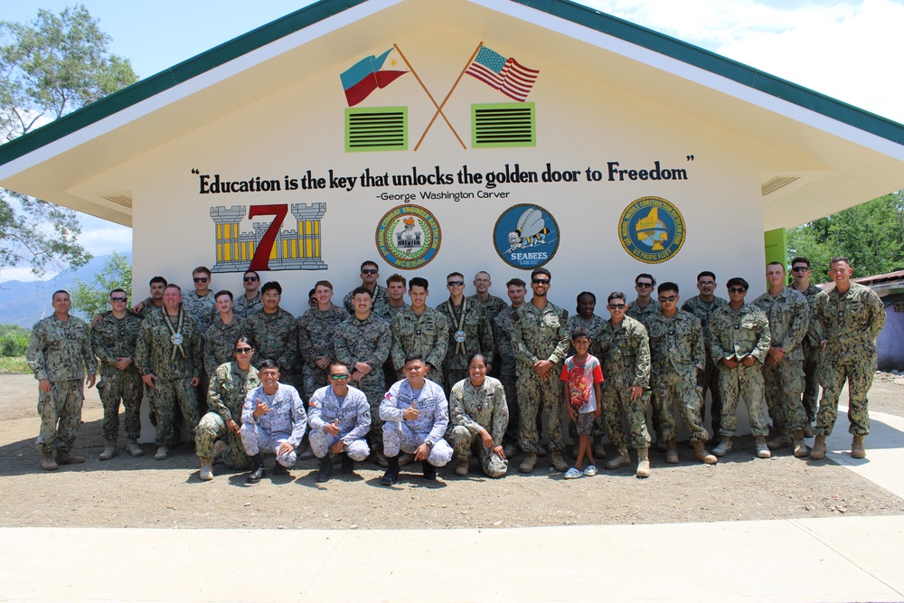 NMCB 4 Builds a School in Palawan