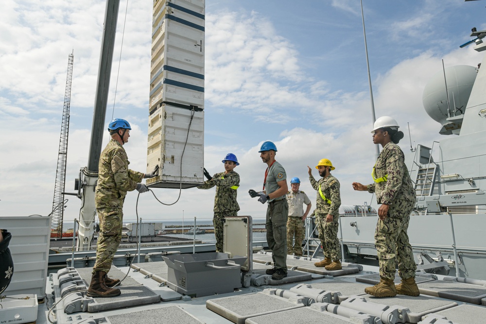 NCHB 1 and Danish Navy load missiles