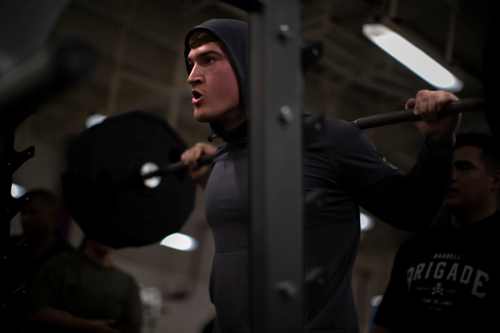 USS Tripoli's &quot;500/1000 LB Club&quot; challenge