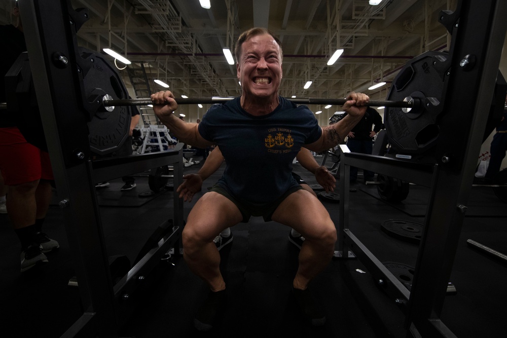 USS Tripoli's &quot;500/1000 LB Club&quot; challenge