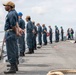 USS Russell (DDG 59) transits out of the Republic of Singapore