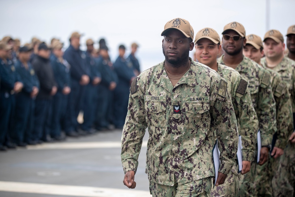 USS Tripoli frocking ceremony