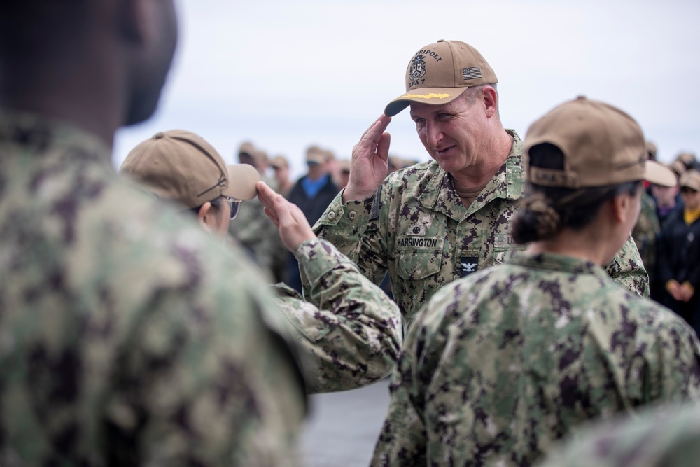 USS Tripoli frocking ceremony