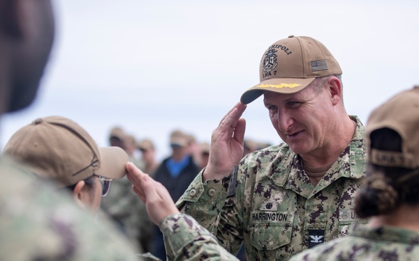 USS Tripoli frocking ceremony
