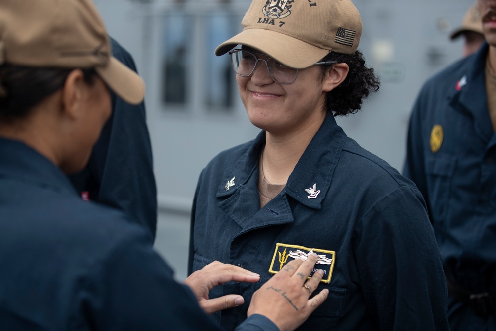 USS Tripoli frocking ceremony