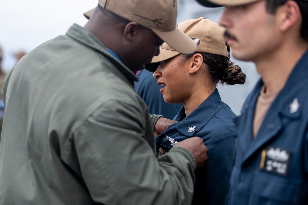 USS Tripoli frocking ceremony