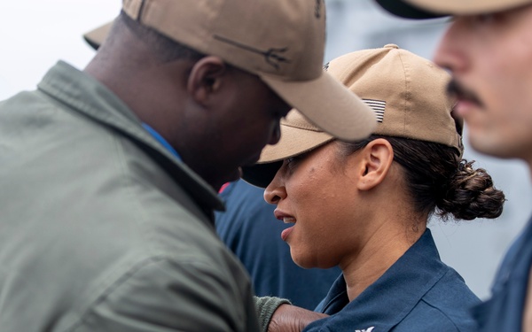 USS Tripoli frocking ceremony