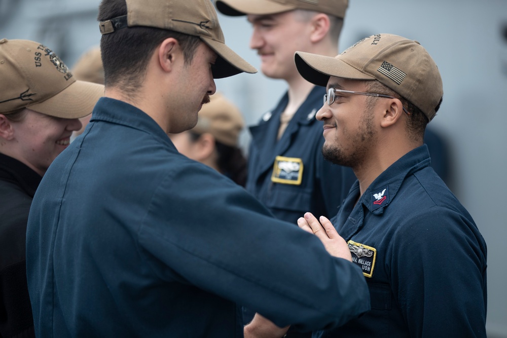 USS Tripoli frocking ceremony