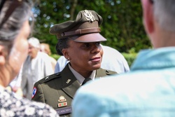 Brig. Gen. Tomika Seaberry after delivering speech at Magneville, France during the Commemoration of DDay 80 [Image 3 of 4]