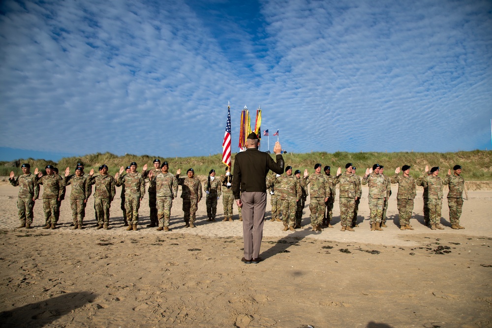 DVIDS - Images - Reenlistment Ceremony at Utah Beach [Image 1 of 7]