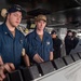 USS Ronald Reagan (CVN 76) Sailors stand watch in the pilot house