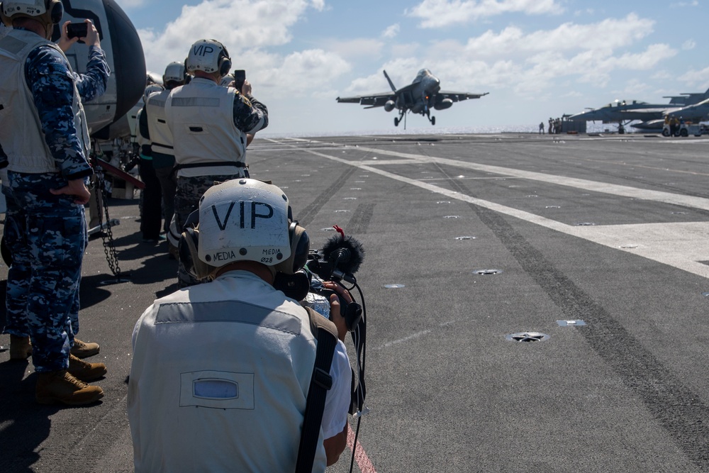 USS Ronald Reagan (CVN 76) hosts embarked media outlets in support of Valiant Shield 2024