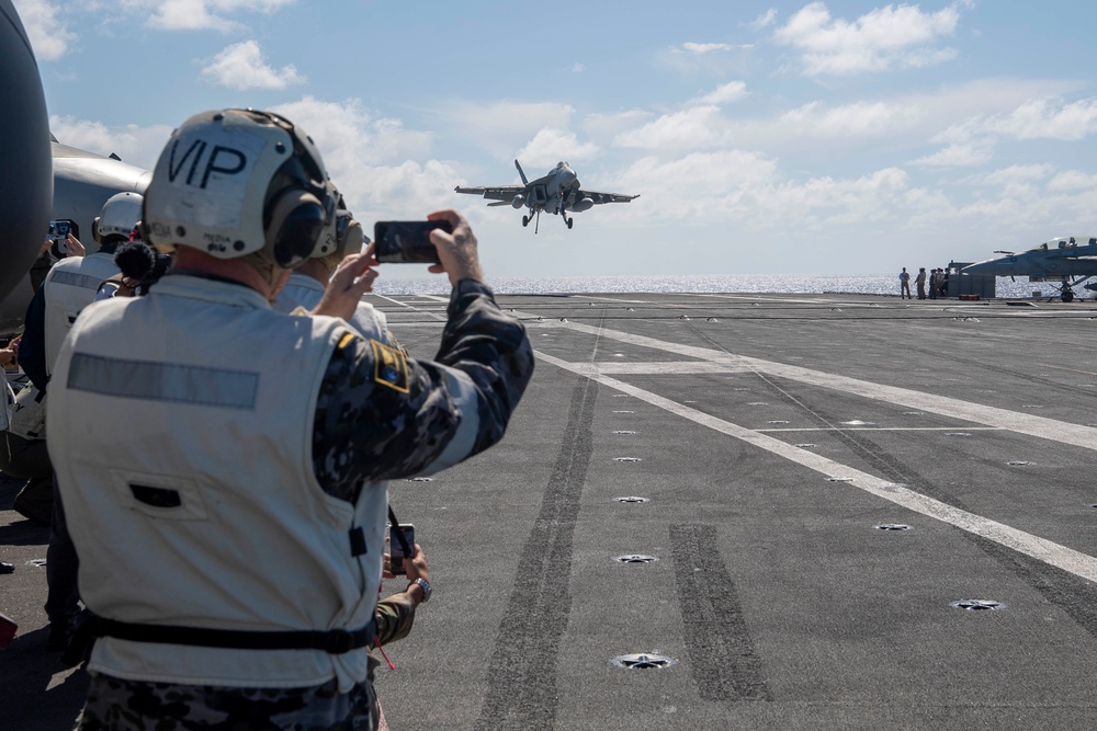 USS Ronald Reagan (CVN 76) hosts embarked media outlets in support of Valiant Shield 2024