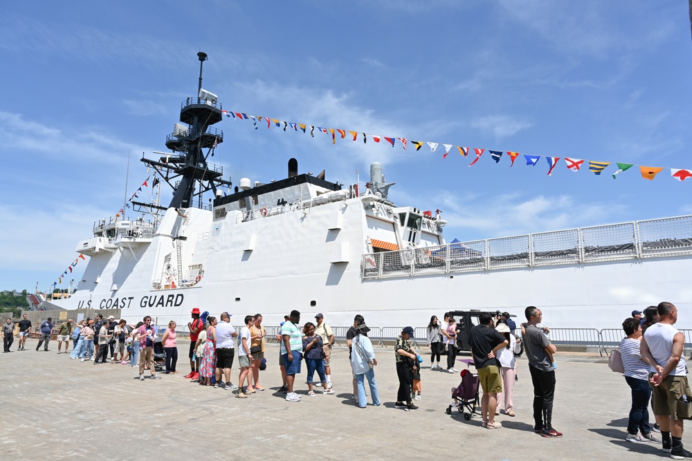 US Coast Guard and US Navy ships participate in Fleet Week New York 2024