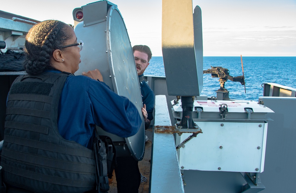 USS Ronald Reagan (CVN76) Sailors set full-bore