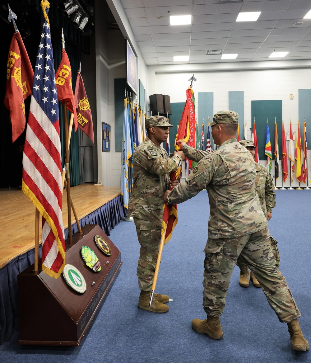 831st Transportation Battalion holds change of command ceremony