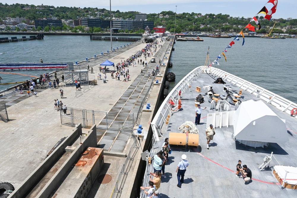 US Coast Guard and US Navy ships participate in Fleet Week New York 2024