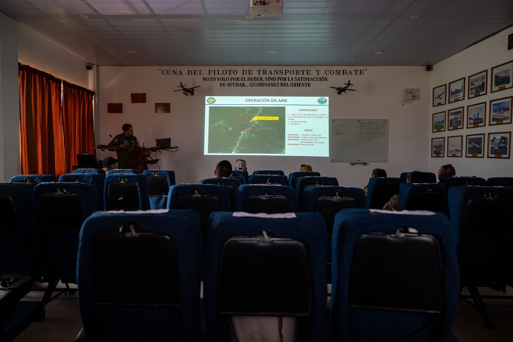 Peruvian Air Force, SERE Specialists conduct pallet drop during RS24