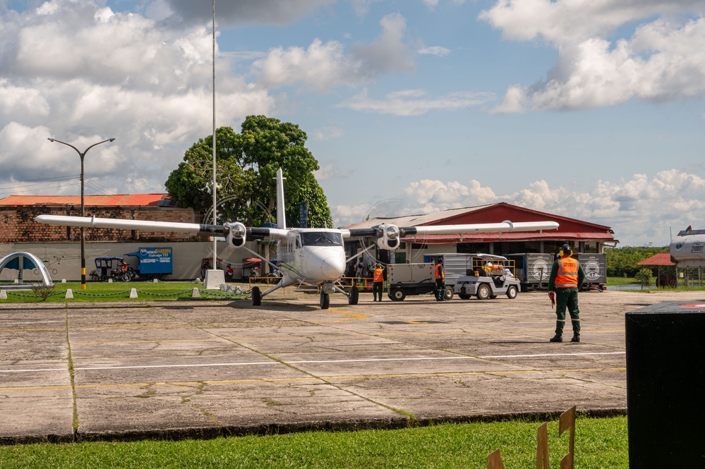 Peruvian Air Force, SERE Specialists conduct pallet drop during RS24