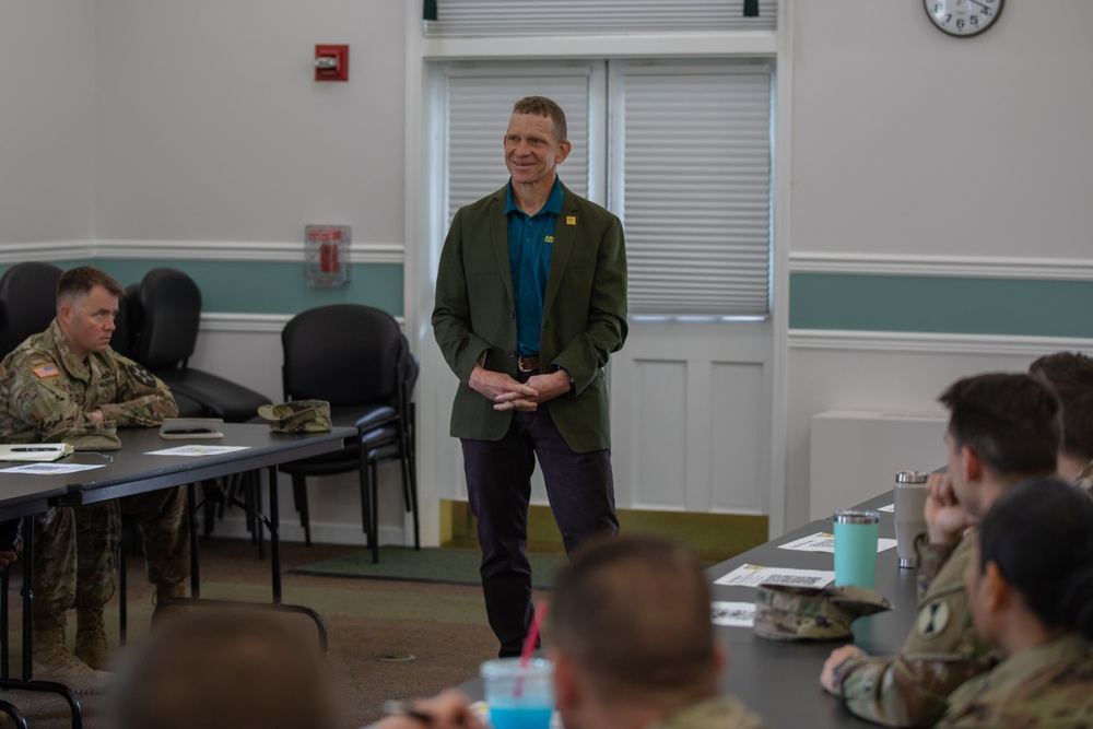 Raising Awareness: Retired SMA Michael Grinston visits JBLM to discuss AER