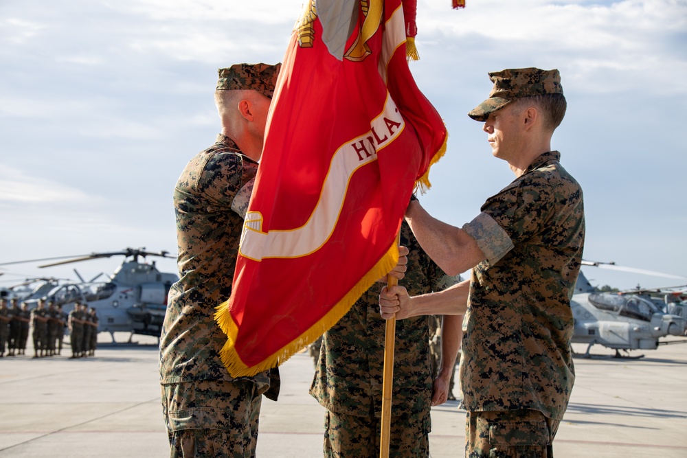 Marine Light Attack Helicopter Squadron 167 change of command ceremony