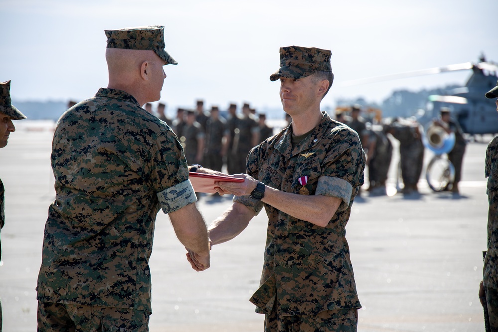 Marine Light Attack Helicopter Squadron 167 change of command ceremony