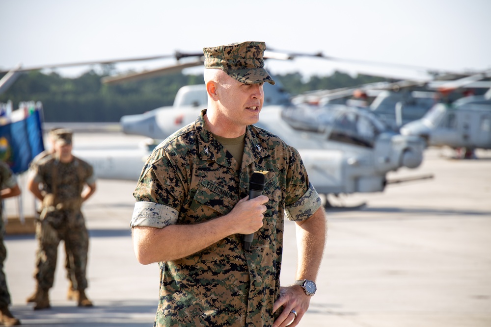 Marine Light Attack Helicopter Squadron 167 change of command ceremony