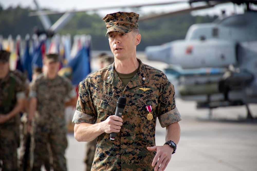 Marine Light Attack Helicopter Squadron 167 change of command ceremony