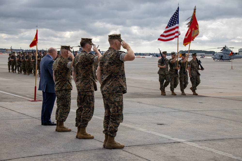 Marine Light Attack Helicopter Squadron 167 change of command ceremony