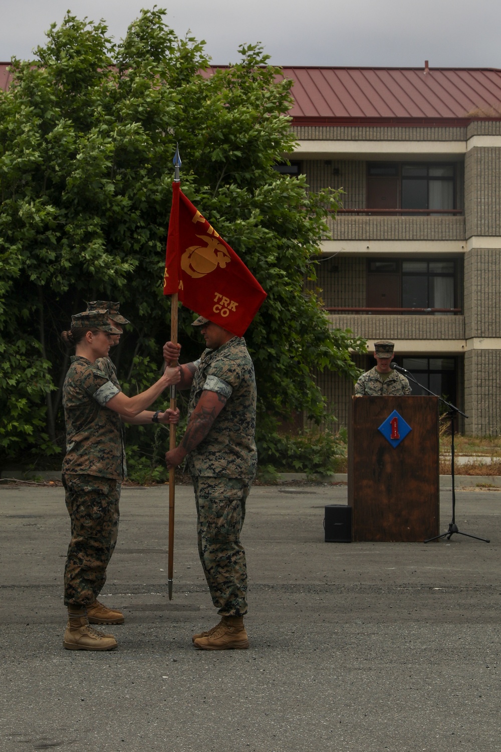 Truck Co. holds change of command ceremony